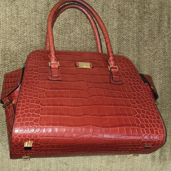 Michael Kors Crimson Crocodile Satchel - Picture 9 of 15